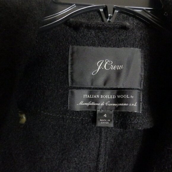 J. Crew Italian Boiled Wool Peacoat ab605 sz 4 - Picture 3 of 9